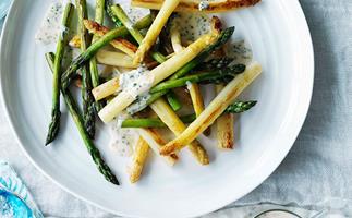 Dietmar Sawyere: Roast asparagus salad with sour cream and chive dressing