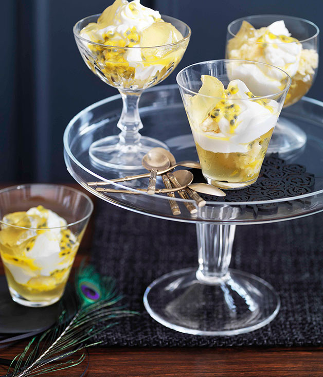 Passionfruit, lime and coconut trifle :: Gourmet Traveller