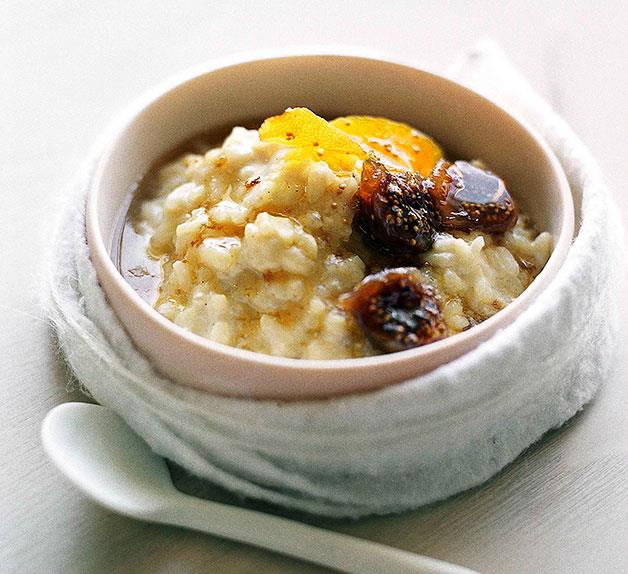 Fig and brandy rice pudding