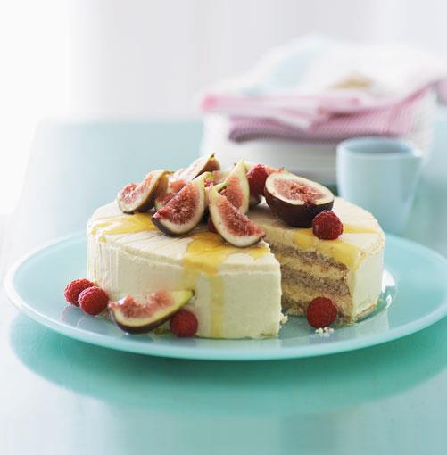 [**Iced honey mascarpone and almond cake with fig salad**](http://gourmettraveller.com.au/iced_honey_mascarpone_and_almond_cake_with_fig_salad.htm|target="_blank")

