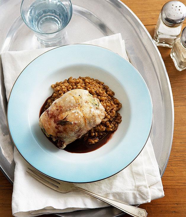 **[Rabbit with pearl barley risotto and rosemary jus](http://www.gourmettraveller.com.au/recipes/chefs-recipes/rabbit-with-pearl-barley-risotto-and-rosemary-jus-8813|target="_blank")**