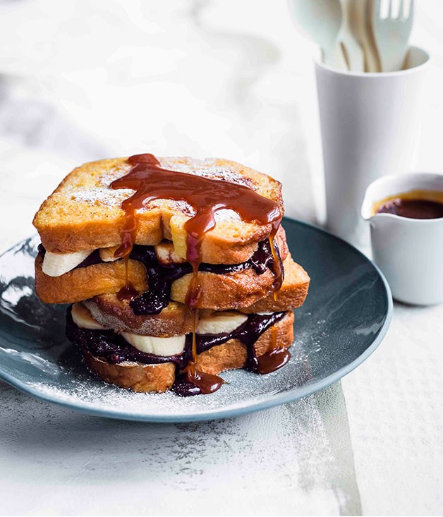 **[Chocolate and banana French toast with salted caramel](https://www.gourmettraveller.com.au/recipes/browse-all/chocolate-and-banana-french-toast-with-salted-caramel-13934|target="_blank"|rel="nofollow")**
