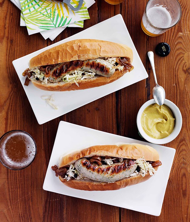 [**Weisswurst with beer-braised onion and soused cabbage**](https://www.gourmettraveller.com.au/recipes/browse-all/weisswurst-with-beer-braised-onion-and-soused-cabbage-14285|target="_blank"|rel="nofollow")
