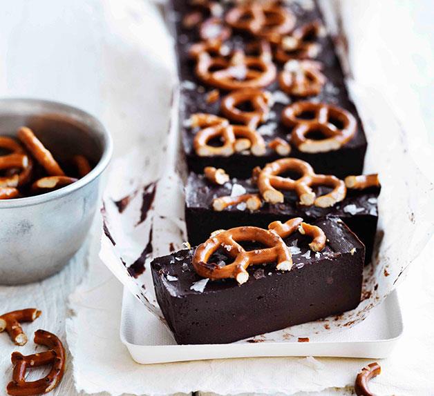 Chocolate and pretzels