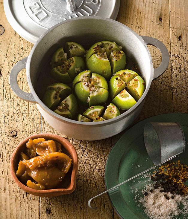 [**Lime pickle**](https://www.gourmettraveller.com.au/recipes/chefs-recipes/peter-kuruvita-lime-pickle-7441|target="_blank")

