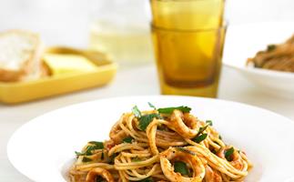 Calamari, chilli and garlic spaghettini