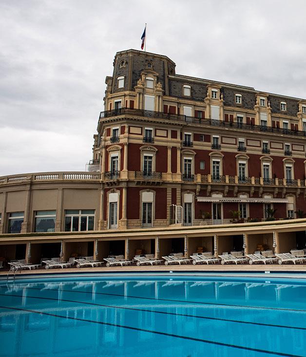 **Hotel Du Palais, Biarritz, France**
Winning views? Tick. Private cabanas? Tick. The [Hotel du Palais's](http://www.hotel-du-palais.com/web/hdp/hotel_du_palais.jsp) saltwater swimming pool overlooking Biarritz's Grande Plage is a winner through and through.