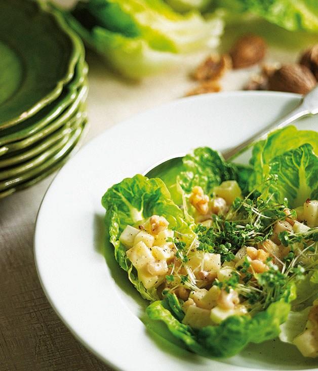 **[Waldorf salad](https://www.gourmettraveller.com.au/recipes/chefs-recipes/damien-pignolets-waldorf-salad-7530|target="_blank")**
