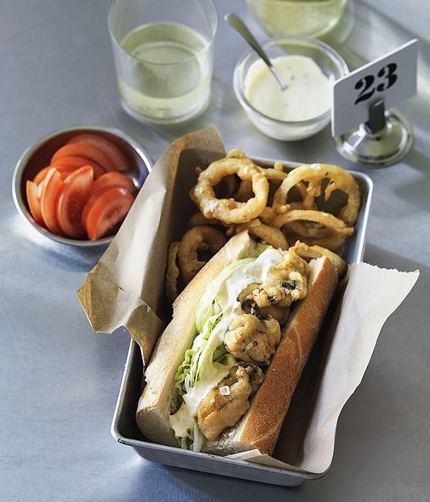 **[Oyster po boy with remoulade sauce](https://www.gourmettraveller.com.au/recipes/browse-all/oyster-poboys-8721|target="_blank")**
