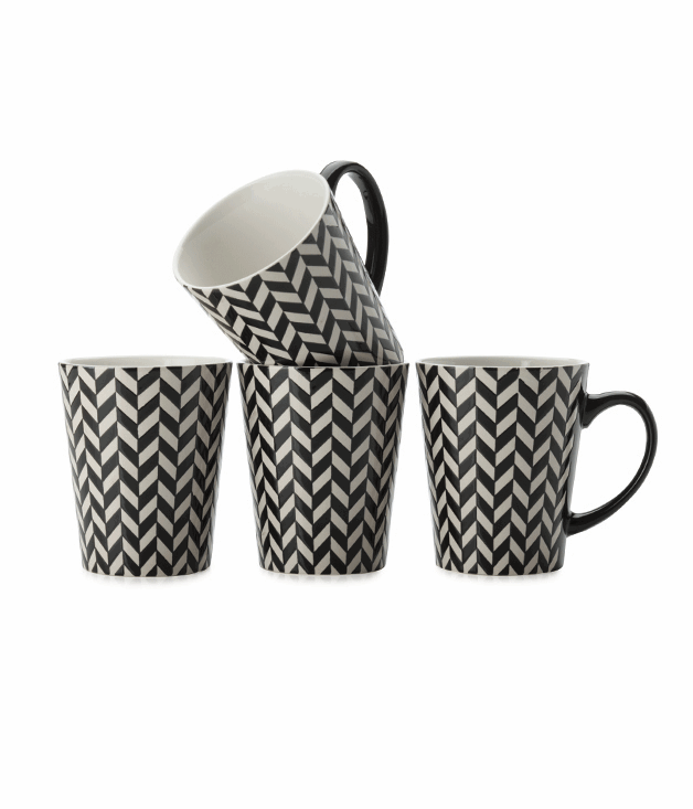 **Maxwell & Williams mugs**
Add a little graphic monochrome magic to your dad's daily cuppa with these chevron-printed mugs from Maxwell & Williams. _$19.95 for a set of four, [maxwellwilliams.com.au](http://maxwellwilliams.com.au "Maxwell Williams")_