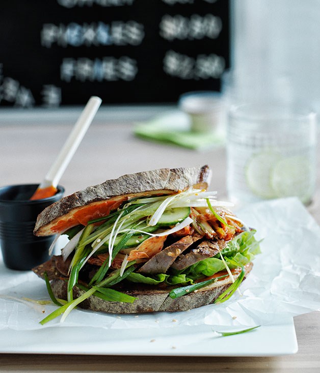 **[Korean grilled beef sandwich with pajori](https://www.gourmettraveller.com.au/recipes/browse-all/korean-grilled-beef-sandwich-with-pajori-12058|target="_blank"|rel="nofollow")**