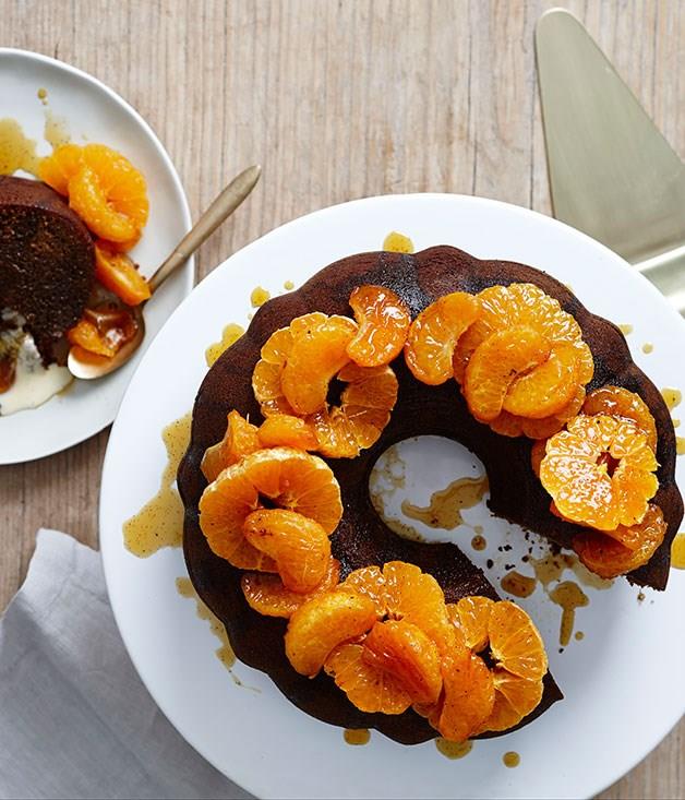 [**Dark gingerbread cake with mandarin compote**](https://www.gourmettraveller.com.au/recipes/browse-all/dark-gingerbread-cake-with-mandarin-compote-12027|target="_blank")
