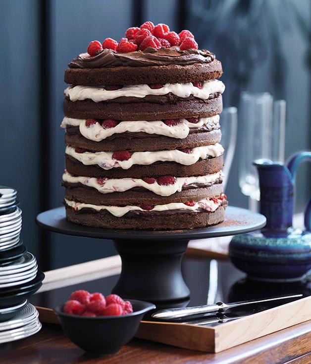 **Chocolate Raspberry Layer Cake**
