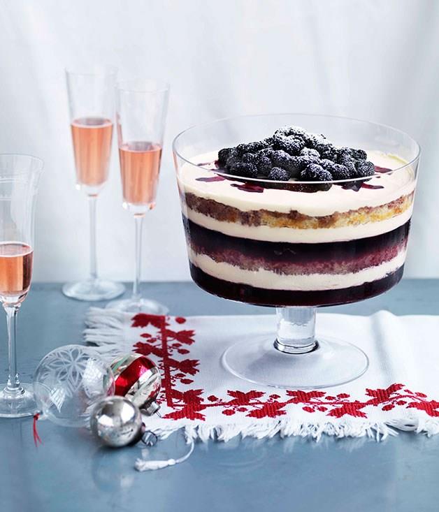 **Dark berry trifle**
