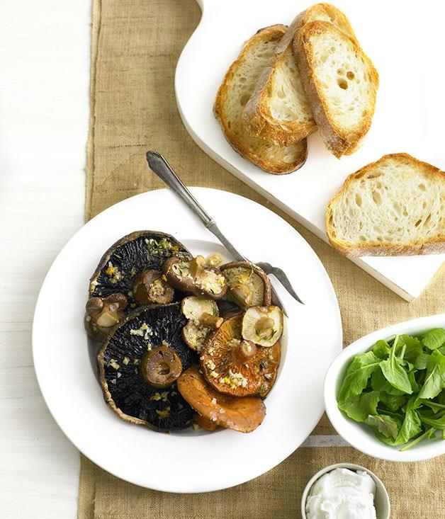 [**Roast mushrooms with goat's curd**](https://www.gourmettraveller.com.au/recipes/fast-recipes/roast-mushrooms-with-goats-curd-13037|target="_blank")
