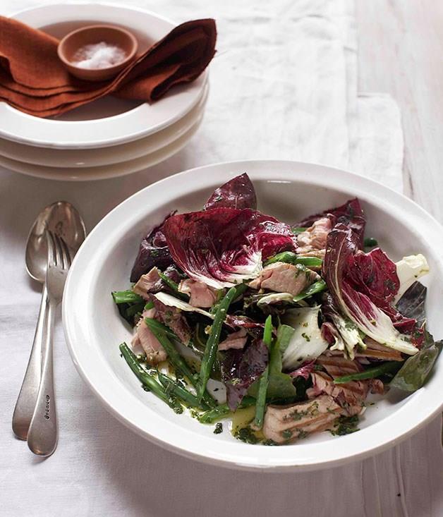 [**Warm radicchio and tuna salad**](https://www.gourmettraveller.com.au/recipes/fast-recipes/warm-radicchio-and-tuna-salad-13110|target="_blank")
