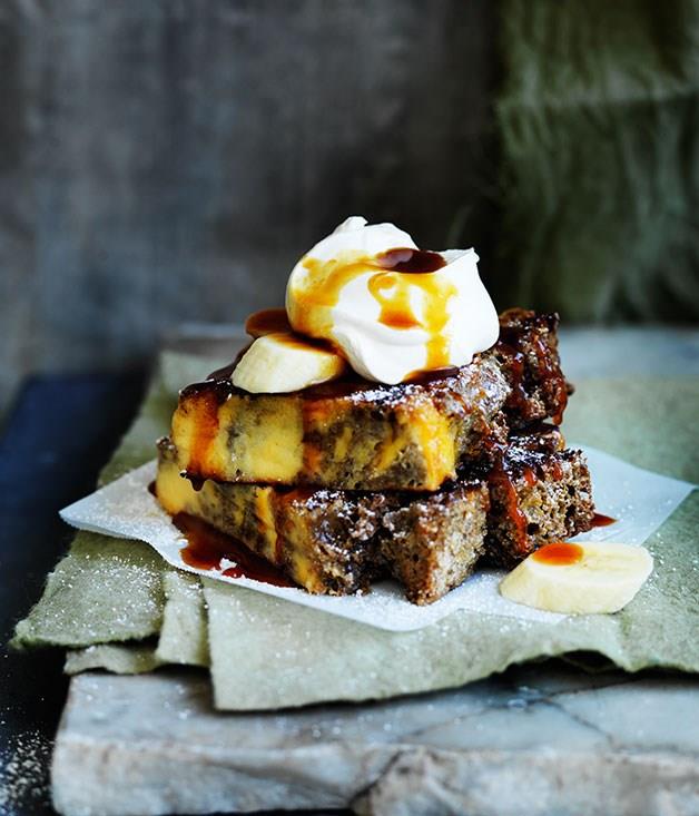 [**Bread and butter pudding with banana and butterscotch sauce**](https://www.gourmettraveller.com.au/recipes/browse-all/bread-and-butter-pudding-with-banana-and-butterscotch-sauce-12311|target="_blank")

