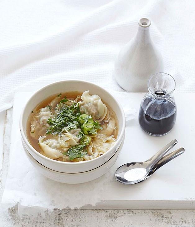 [**Pork wonton soup**](https://www.gourmettraveller.com.au/recipes/fast-recipes/pork-wonton-soup-13356|target="_blank")
