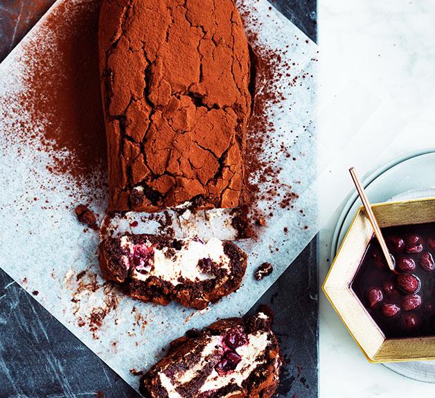 Black Forest chocolate roulade
