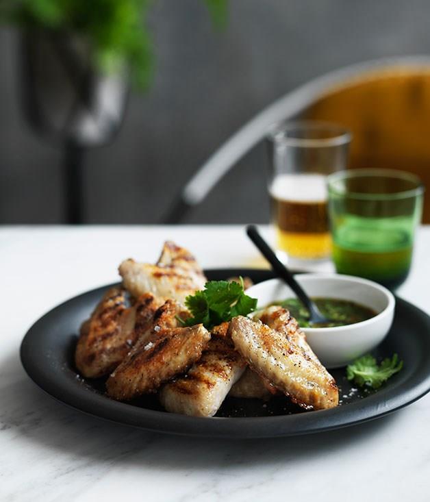 [**Grilled chicken wings with nahm jim**](https://www.gourmettraveller.com.au/recipes/fast-recipes/grilled-chicken-wings-with-nahm-jim-13637|target="_blank")
