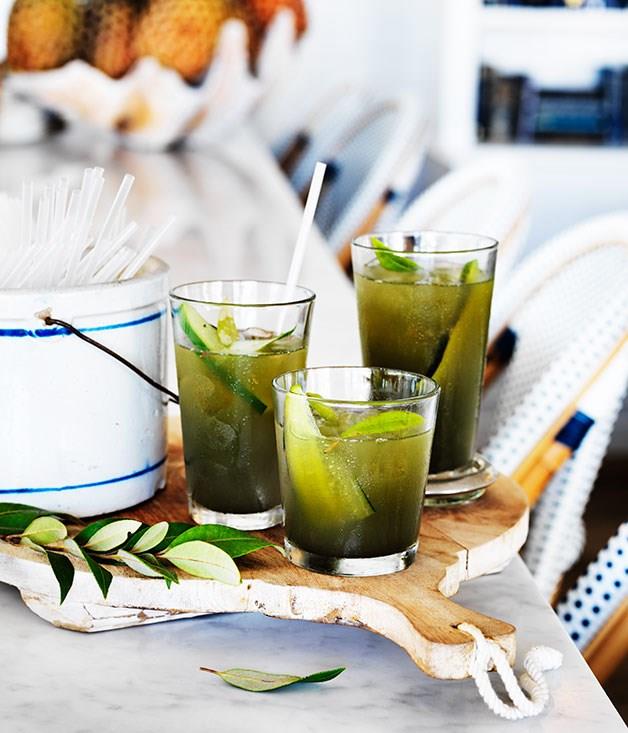 [**Grilled cucumber and lemon myrtle soda**](https://www.gourmettraveller.com.au/recipes/chefs-recipes/grilled-cucumber-and-lemon-myrtle-soda-8395|target="_blank")
