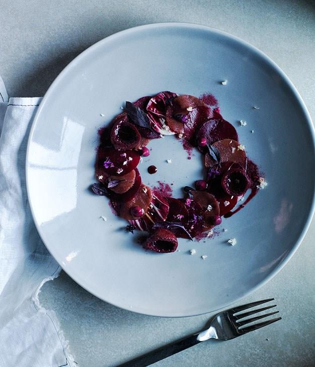 [**Carpaccio of kangaroo with beetroot and native fruits**](https://www.gourmettraveller.com.au/recipes/chefs-recipes/carpaccio-of-kangaroo-with-beetroot-and-native-fruits-8320|target="_blank")
