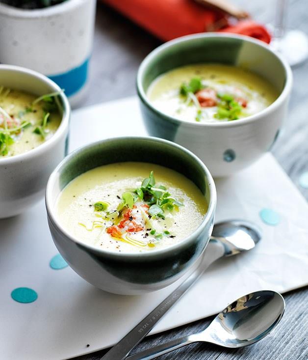 [**Chilled corn soup with yabbies**](https://www.gourmettraveller.com.au/recipes/browse-all/chilled-corn-soup-with-yabbies-11821|target="_blank")
