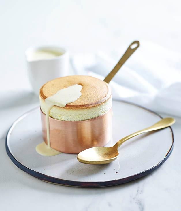 [**Guillaume Brahimi's passionfruit soufflés with vanilla anglaise*](https://www.gourmettraveller.com.au/recipes/chefs-recipes/passionfruit-souffles-with-vanilla-anglaise-8313|target="_blank")