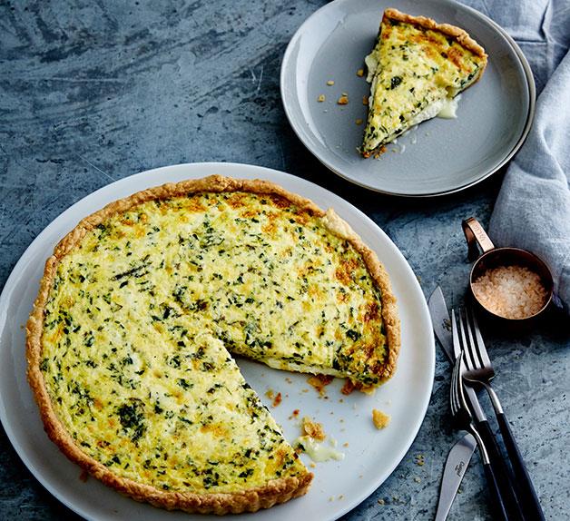 Goat's cheese and herb quiche