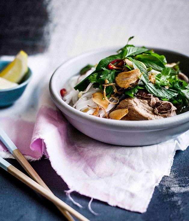 **Vietnamese-style pork rib broth with lime and herbs**
Lime is key to this dish packed full of authentic South East Asian flavour.
