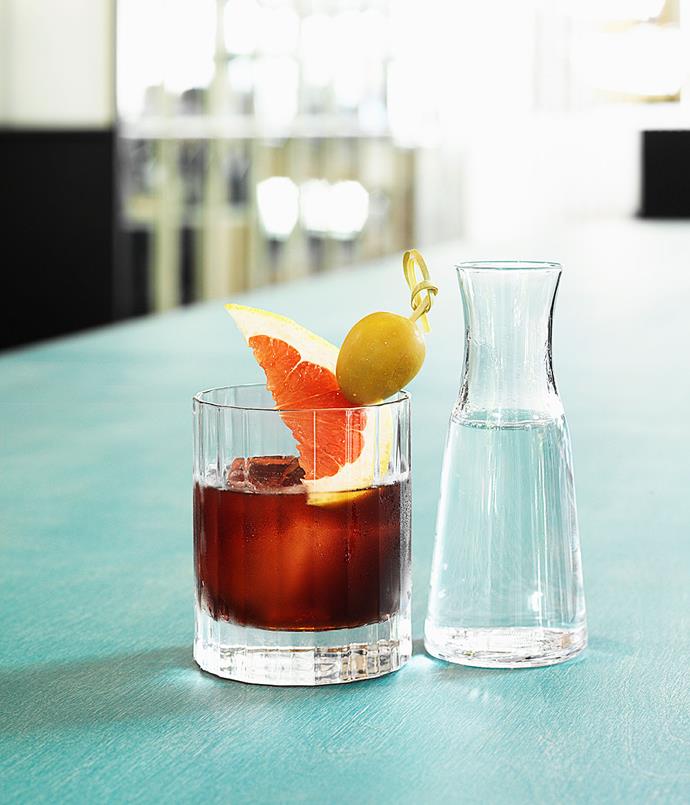 **The Australiano**
Regal Rogue Red, The Italian Aperitif, Tasmanian Pepperberry Bitters, soda, grapefruit and olive.