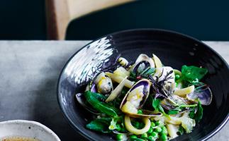 Ben Devlin's pici with pipis and macadamia