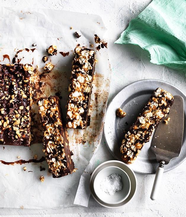 **[Chocolate-peanut butter popcorn bars](https://www.gourmettraveller.com.au/recipes/browse-all/chocolate-peanut-butter-popcorn-bars-12699|target="_blank")**