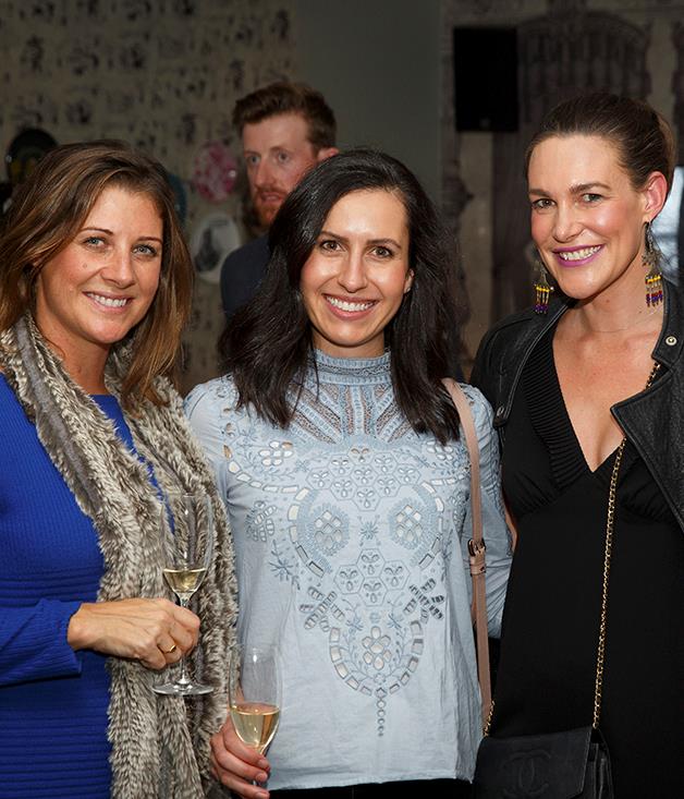 **Guests arrive**
Genna Nibaldi and Deanna Christian of Carlton & United Breweries; Bauer Media key account director Kate Steven.

Photograph by Marcel Aucar.