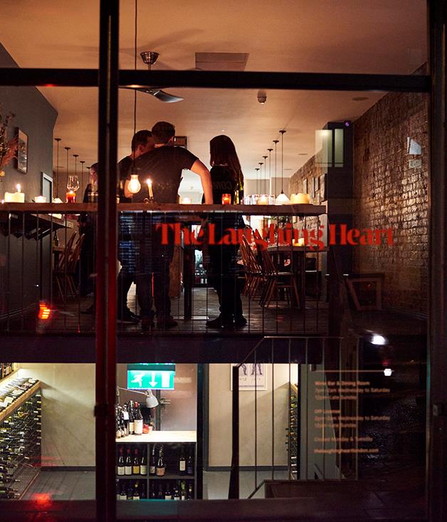 **London laugh inn**
Melbourne somm Charlie Mellor has brought a dash of Australian wine-bar style to London. The Laughing Heart, his late-night wine bar, restaurant and bottle shop in East London, was unashamedly inspired by the likes of 10 William St, Embla and Ester. Named for a Charles Bukowski poem, it has a 300-deep organic and biodynamic wine list and a menu that spans "kitsch French, regional Italian, and pared-back Asian" dishes, says Mellor. Rock oysters with a natural-wine granita to start, followed by cod roe with furikake and crudités, and Dexter beef rib and Serragghia capers? Now you're laughin'. [thelaughingheartlondon.com](http://thelaughingheartlondon.com/)