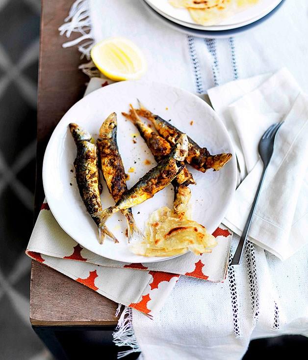 [**Fried sardines, tangier-style**](https://www.gourmettraveller.com.au/recipes/browse-all/fried-sardines-tangier-style-11218|target="_blank")