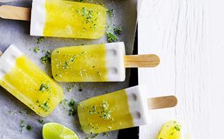 Pine-lime and coconut pops