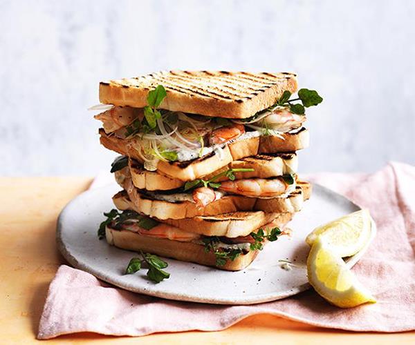 **[Charred prawn sandwich with fennel, lemon myrtle and lime](https://www.gourmettraveller.com.au/recipes/fast-recipes/charred-prawn-sandwich-with-fennel-lemon-myrtle-and-lime-15556|target="_blank")**