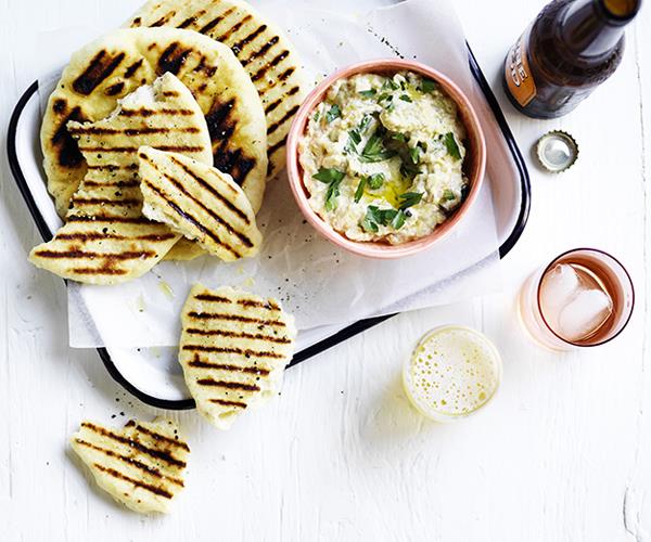 [**Smoky eggplant dip with charred bread**](http://www.gourmettraveller.com.au/recipes/browse-all/smoky-eggplant-dip-with-charred-bread-15828|target="_blank")