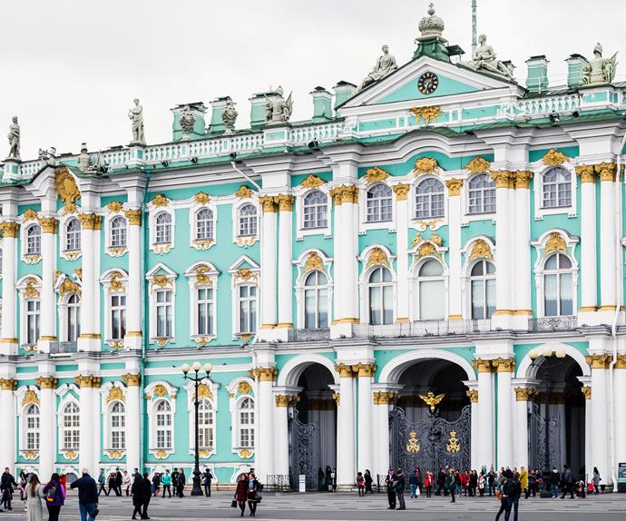 The Winter Palace, Saint Petersburg is one of many sights seen on a 13-day river cruise through the heart of Russia.