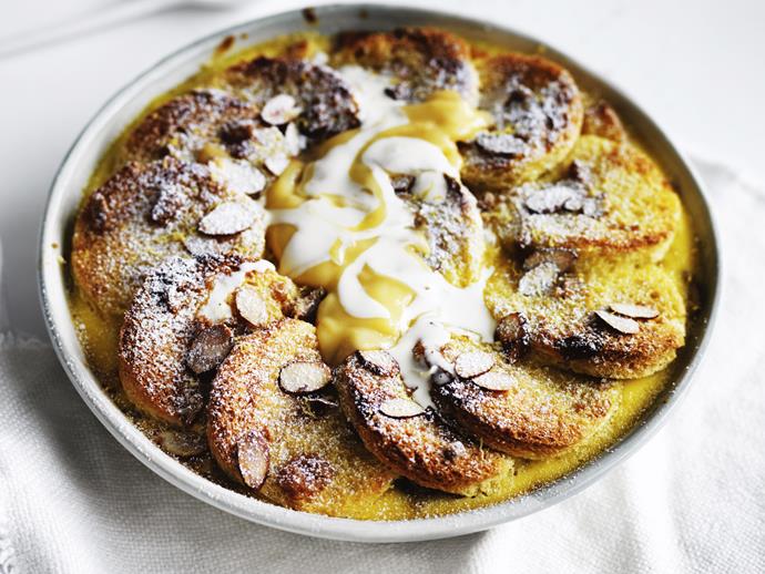 **[Lemon curd and almond bread and butter pudding](https://www.gourmettraveller.com.au/recipes/browse-all/lemon-curd-and-almond-bread-and-butter-pudding-12850|target="_blank"|rel="nofollow")**