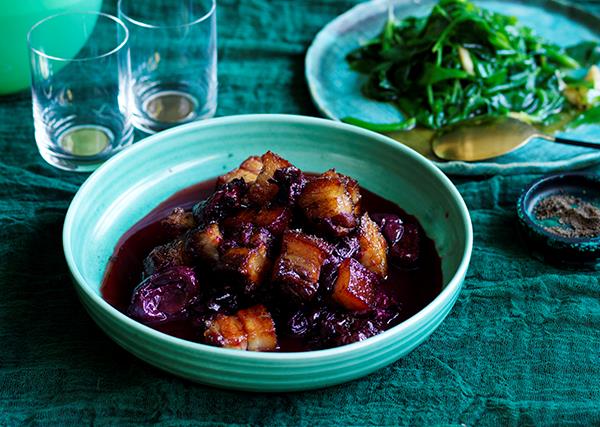 Sweet and sour pork with Davidson's plum