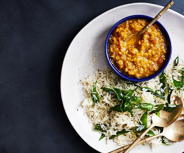 **[Jeera rice and dhal](https://www.gourmettraveller.com.au/recipes/browse-all/jeera-rice-and-dhal-curry-15950|target="_blank")**