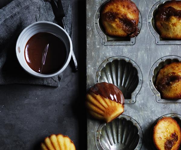 **[Kaya madeleines with chocolate sauce](https://www.gourmettraveller.com.au/recipes/browse-all/kaya-madeleines-with-chocolate-sauce-16359|target="_blank")**