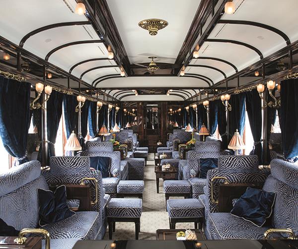 One of the suites on the Venice Simplon-Orient Express, which is up there with the most luxurious trains in the world