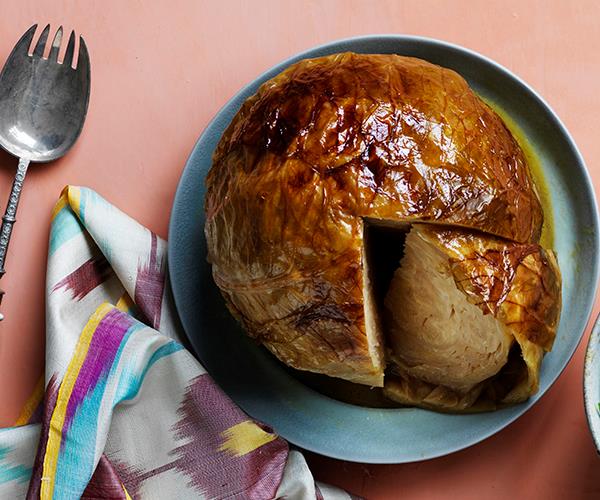 **[Miznon's whole roasted cabbage cake](https://www.gourmettraveller.com.au/recipes/chefs-recipes/whole-roasted-cabbage-cake-16244|target="_blank")**