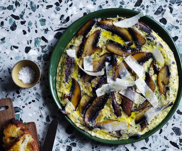 [**Herb frittata with mushrooms**](https://www.gourmettraveller.com.au/recipes/fast-recipes/herb-frittata-with-mushrooms-16484|target="_blank")