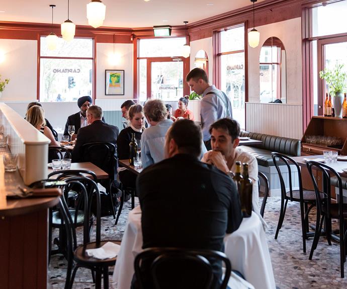 The dining room at Capitano, the new Italian restaurant in Carlton from the Bar Liberty team