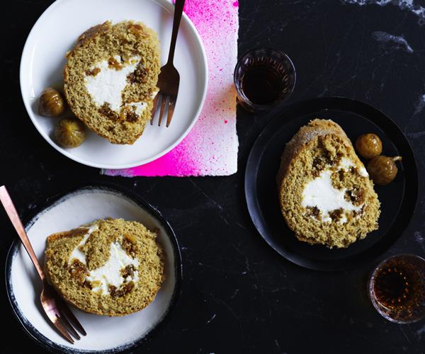 [**Jaclyn Koludrovic's toasted flour fig roulade with lemon mascarpone**](https://www.gourmettraveller.com.au/recipes/chefs-recipes/toasted-flour-fig-roulade-with-lemon-mascarpone-16503|target="_blank")
