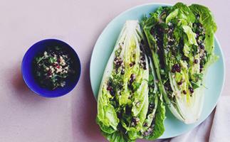 Cos lettuce, herb and anchovy salad 